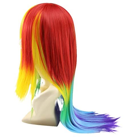 Healifty Rainbow Dash Cosplay Wig for Girls Cover