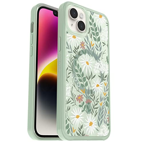OtterBox SYMMETRY SERIES+ CLEAR Antimicrobial Case with MagSafe for iPhone 14 Plus - SAGE ADVICE (Green)