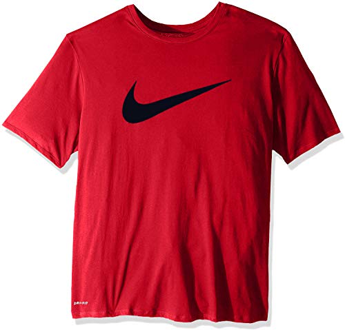 Nike Sportswear Men s Swoosh Tee (Red Black, Large)