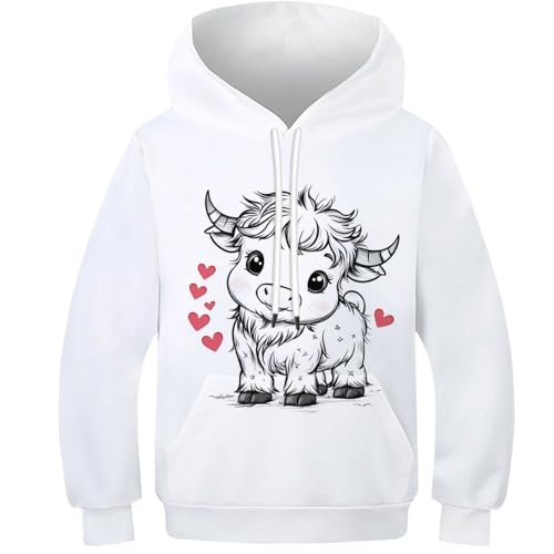 Sweat à capuche imprimé animaux mignon pour garçon vêtement mode ado
