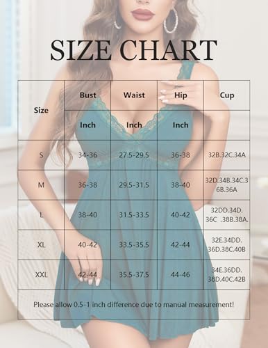 Image of Avidlove Womens Nightgown Sexy Lingerie Sleepwear Lace Chemise Modal Babydoll Slip Nighties