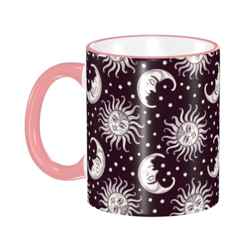 Jhggffd Sun and Moon Coffee Mug With Handle Tea ...