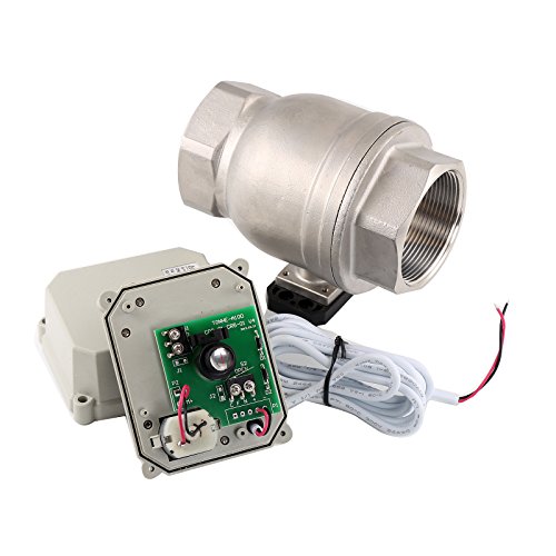 BOKYWOX NPT 2'' Motorized Ball Valve 24V Electrical Ball Valve CR2-01 Stainless Steel 304 with Indicator