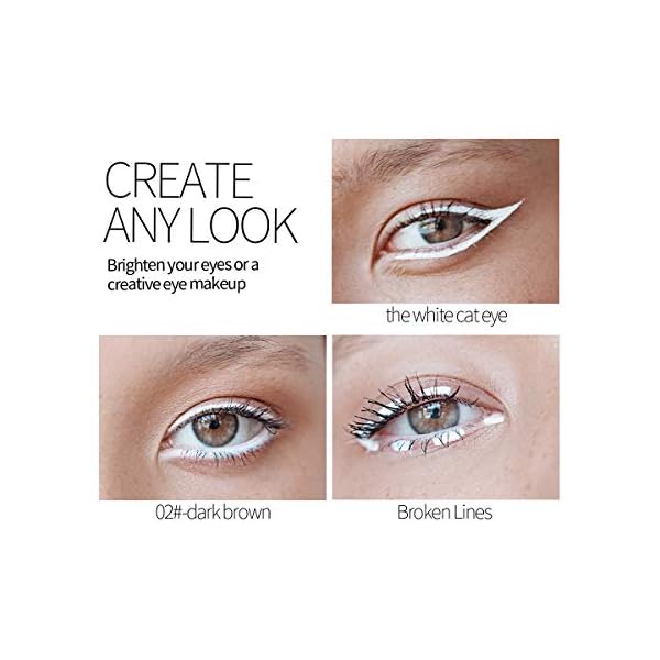 White Eyeliner Pencils Professional Use as Highlighter, Soft, Waterproof, Long-Lasting Eyeshadow, Eye Brightener, Beauty Makeup Tools (12pcs)