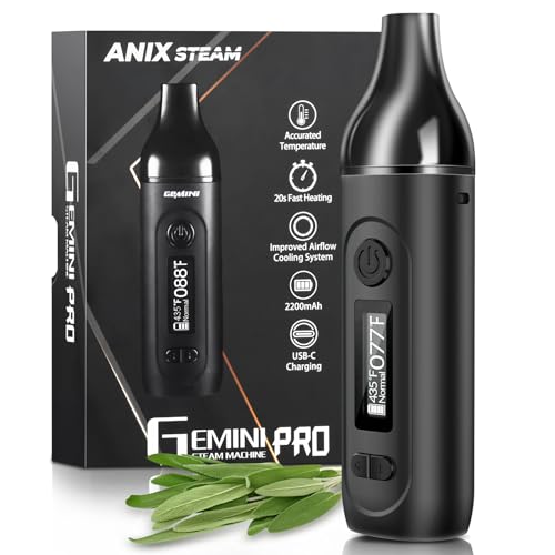 Daakro Vaporizzatore, vaporizzatore di erbe con porta di ricarica USB, vaporizzatore portatile con display OLED per un riscaldamento rapido