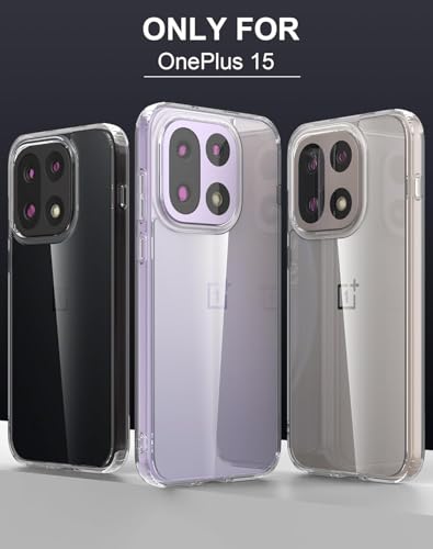 Image of REALCASE Silicone Oneplus 15 5G Back Cover Case, Scratch Resistant Protective Crystal Clear Transparent Shock Proof Bumper Back Cover Case for Oneplus 15 5G