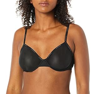 Calvin Klein Sheer Marquisette Demi Unlined Bra Black 36B