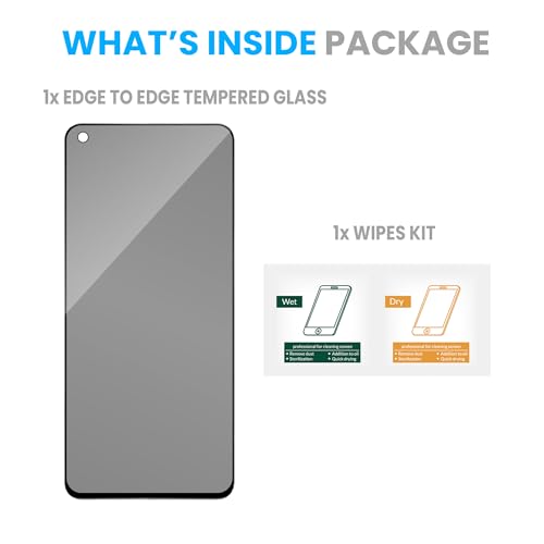 Image of FIRST MART Privacy Tempered Glass for OnePlus Nord 2T, Nord 2 & Nord CE | Anti-Spy Screen Protector, Edge-to-Edge 9H Scratch Protection, Case-Friendly, Bubble-Free | Pack of 1