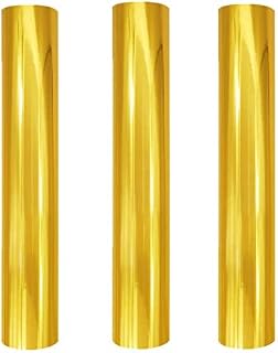 Glossy Holographic Opal Craft Vinyl Chrome Adhesive Permanent Vinyl Sheet Roll for Silhouette Cameo, Maker Explore, Stickers, Decals, Crafts,30cm by 150cm (Golden)