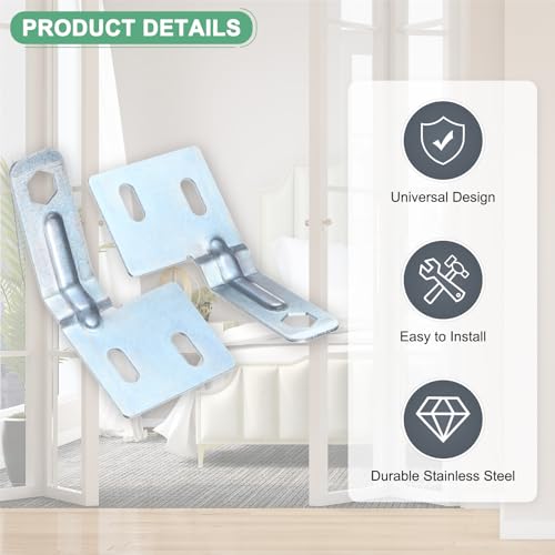 Kit de reparación de hardware para puertas plegables M METERXITY, 6 unidades, alineador superficial de acero inoxidable para puertas de clóset miniatura 2