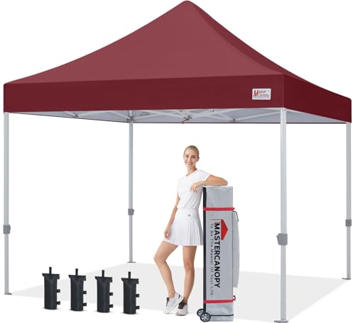 Image of MASTERCANOPY Pop Up Canopy Tent Commercial Grade 10x11 Instant Shelter (Orange)