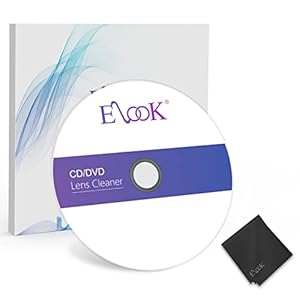 Elook CD Player Cleaner, Laser Lens Cleaning Disc for CD/VCD/DVD Player,Included Microfiber Cloth.