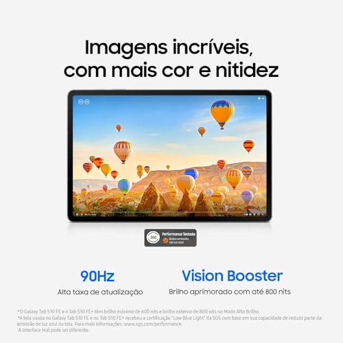 Image of Samsung Galaxy Tab S10 FE+ Plus w /S-Pen | 128GB, 8GB RAM, Wi-Fi Only | 13.1 inch LCD, WiFi 6E Android 15 Tablet, 4K Camera | International Model X620 | 25W Fast Charger Bundle (Silver)