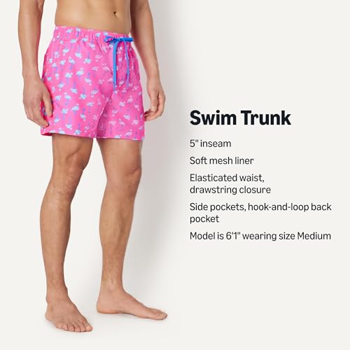 Image of Amazon Essentials Men's Swim Trunks with Mesh Lining, Pockets, Drawstring Closure