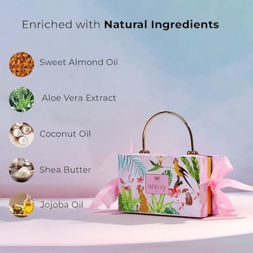Image of Whimsy Beauty Magical Clutch Beauty Kit | Safe, Non-Toxic Beauty Set for Kids & Pre-Teens |Eye Shadow Palette, Lip Tint, Lip Gloss, Press-On Nails & Puff Blender | Vegan & Cruelty-Free (Pack of 5)