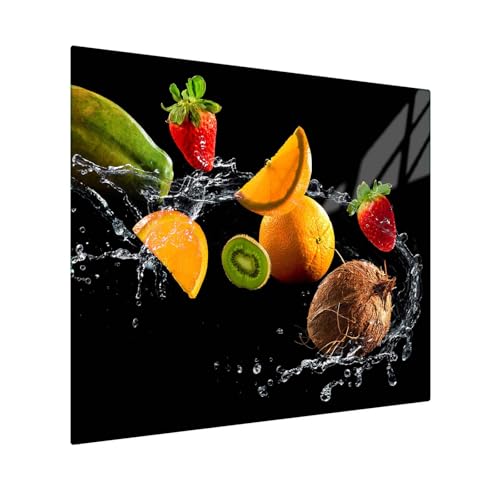 SFArt Protège-plaque 60x52 – Planche à découper en verre trempé 1 pièce – Induction & Vitrocéramique - Splash - SFArt