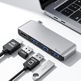 USB C Hub 4K HDMI Multiport Adapter with 3 USB 3.0 Ports for MacBook