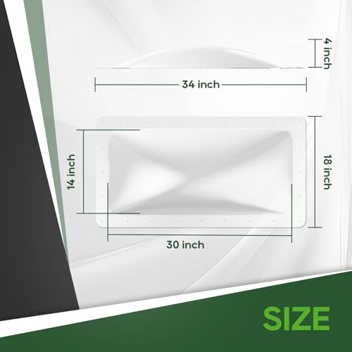 Image of RVGUARD RV Skylight Replacement, 18 inch x 34 inch Outer Dimension Skylight Fits All Standard 14 inch x 30 inch Openings, RV Skylight for Camper Trailer Fifth Wheel Truck, UV Resistant, Impact Resistant, Clear
