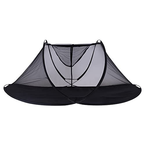 Image of Mosquito NET for Single Bed, Strong net, High Durability, Foldable, Corrosion Resistant, Lightweight,Polyester Material- Black