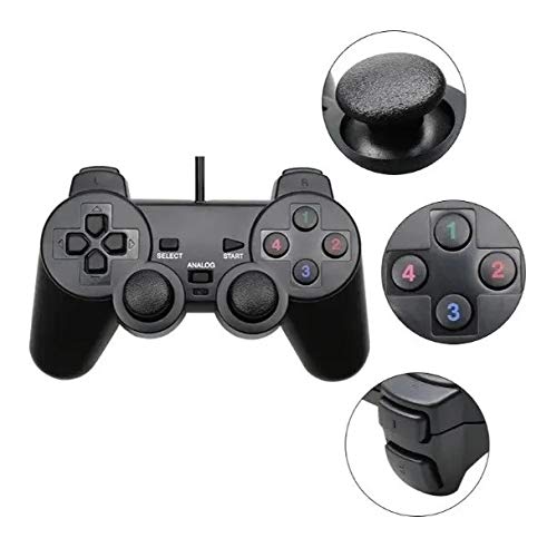 Controle Joystick Gamepad Joypad Game PC Gamer Computador Notebook USB DualShock Com Fio Analógico c