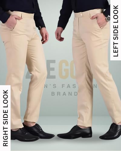Image of Men's Slim Fit Formal Trouser for Regular Fit