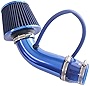 RONTEIX Cold Air Intake Kit Universal High Flow 3 Inch Induction Pipe Hose Kit with Air Filter (Blue)