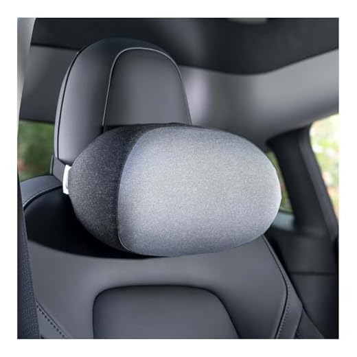 Car Seat Support Pillow Memory Foam Ergonomic - Gray Neck Cushion for Car, Office Chair & Home - Headrest for Pain Relief & Posture Correction