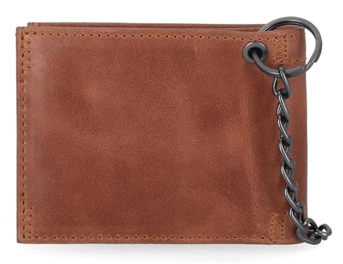 Harley-Davidson Men's Bar & Shield Billfold Biker Chain Leather Wallet, Brown4