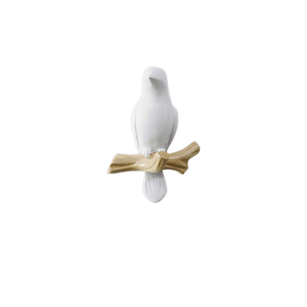 Ganchos Decorativos de Pared Accesorios para el hogar Colgador de Sala de Estar Resina Pájaro Llave Dormitorio Cocina Abrigo Toalla Gancho Sombrero Bolsa Titular Gancho Decorativo (Color: A,