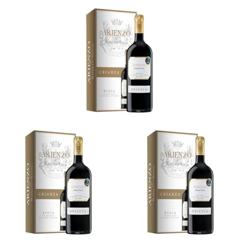 Arienzo de Marqués de Riscal - Estuche de cartón 1 botella Mágnum 150cl (Paquete de 3)