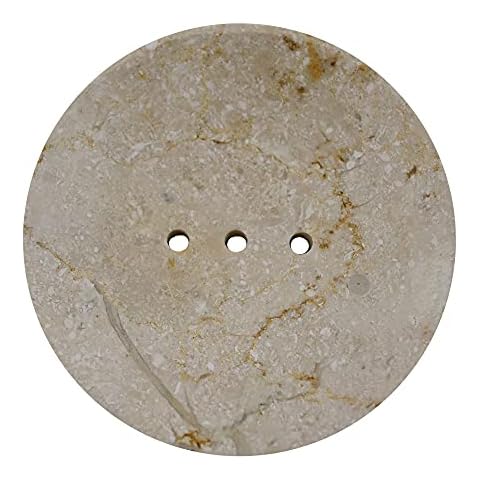 ART-CRAFT Marmor Seifenschale Seifenhalter Seifenablage aus Naturmarmor rund Cover