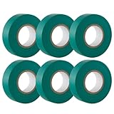 GTSE - Isolierband Grün - 19 mm x 20 m - strapazierfähiges, selbstklebendes Isolierband - zum Schutz, Bündeln und Reparieren von Kabeln - 6 Rollen
