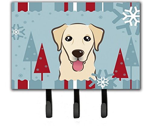 Winter Holiday Golden Retriever Leash & Key Holder