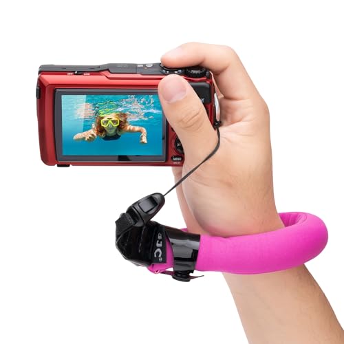 Image of JJC Camera Float Wrist Strap for Olympus TG-7 TG-6 TG-5 Pentax WG-90, Pink | for Kodak Pixpro WPZ2 Fujifilm FinePix XP140 XP130 XP90 XP80 Nikon Coolpix W300 W150 W100 Olympus TG7 TG6 TG5 TG4 Canon D30