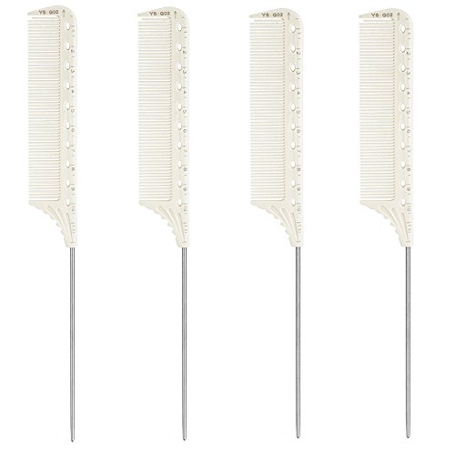 Hair Cutting Combs Barber Hair Comb Carbon Fiber Pet Comb Heat Resistant Cutting Comb Long Hair Comb Styling Comb Size Marked Doubtless Bay (4pcs tail comb)