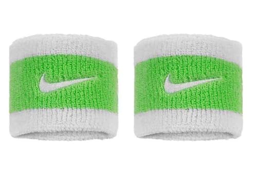 Image of NIKE Premier Swoosh Singlewide Wristbands -Soft, Moisture-Wicking (1 Pair, 2.5 inch Wide)