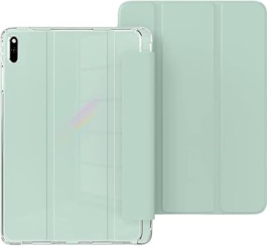 Tablet Cover Suitable for Huawei Matepad 12X 2024 Air 12inch BKY-W00 W10 Trifold Transparent Back Case with Pen HolderLight Green,MatePad Air 12 2024