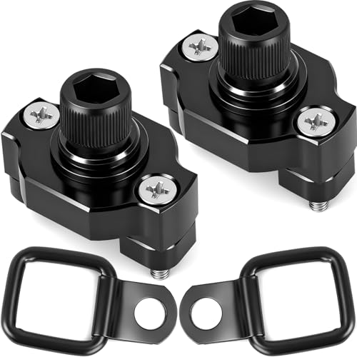 Drieaco UTV ATV Aluminum D Rings Tie Down Anchors for CFMOTO Cforce Zforce Uforce 1000 950 800 600 625 U10 Pro Accessories, ATV Heavy Duty D Ring UTV Cargo Bed Rail Cleats Tie Down Anchor System, 2PCS