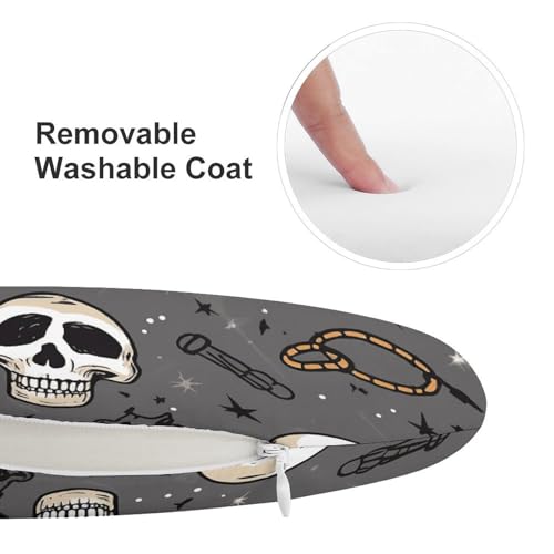 Cojines de silla de espuma viscoelástica desmontables con estampado de calaveras 4