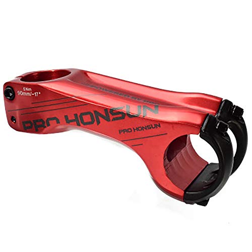 COKECO Potencia MTB Potencia Ajustable para Bicicleta Potencia para Bicicleta montaña Aluminio montaña para montaña Más o Menos 17 Grados Ángulo de elevación del Mango de 90 mm Negativo