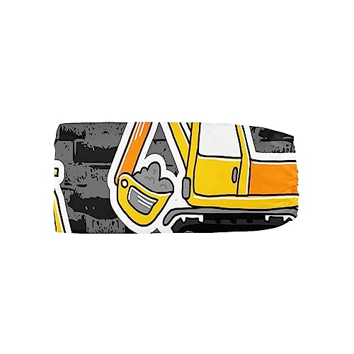 Image of Crib Bedding Set, 3pc Nursery Crib Bedding with Comforter, Sheet & Skirt, Excavator Truck Printed for Baby Boys & Girls (Grey)
