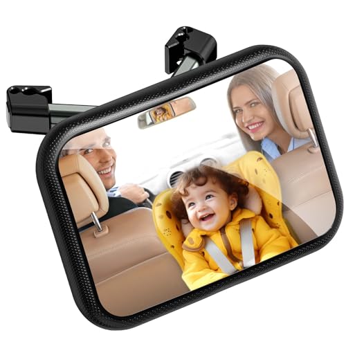 Image of TAZENI Baby Car Mirror for Baby Hook Clip Design Safety Baby Mirror for Car Seat Rear Facing Infant with Wide Crystal Clear View Baby Mirror for Car Shatterproof Crash Tested & Certified Easy Install