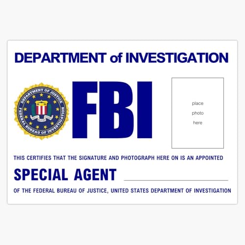 Magnet FBI - ID Greeting Cards Magnetic Vinyl Sticker Decal 5