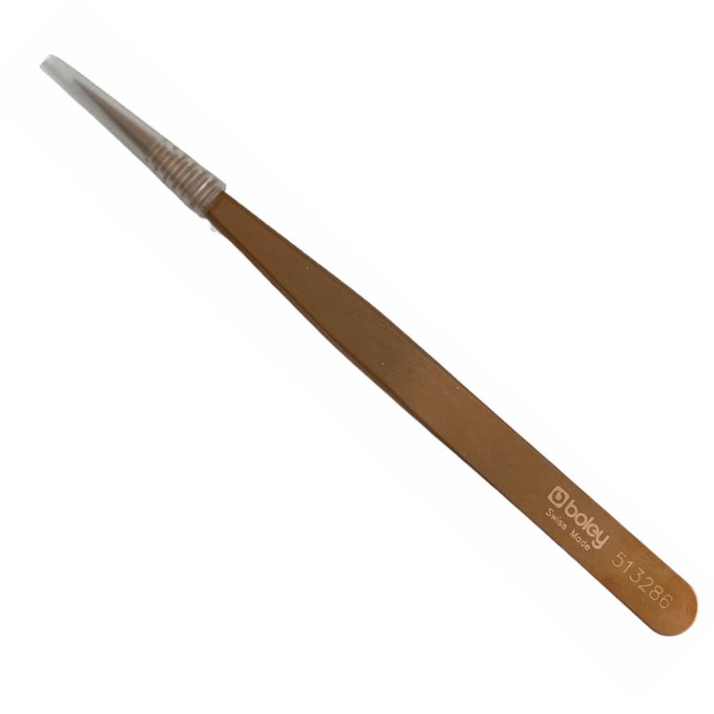 BUZZUFY Boley B5 Tweezers Bronze to Work on Sensitive Watch Parts Components 130mm for Watchmakers