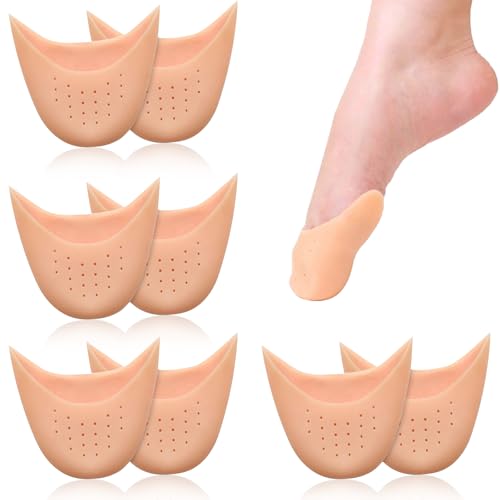 Teouuas 4 Paires Protections d'orteils, Doux Couvre-Orteils pour Chaussures de Danse, Protege Orteil Silicone Confortables, pour Chaussures de Danse Ballet Pointu, Soulage les Douleurs d'orteil