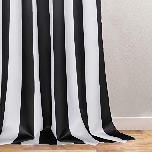 Aspmiz Striped Window Curtains, Black And White Vertical Stripe Curtain Panel, Window Drapes With Grommets For Bedroom Living Room Decor, Set Of 2 Panels, 52 X 84 Inch Length #TOP6