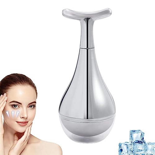 Beauty Ice Globes para masaje facial | Bolas faciales en forma de T seguras y eficaces - 11,9 x 5,2 x 4,4 cm Rodillo facial ergonómico para piel fría Decorhome
