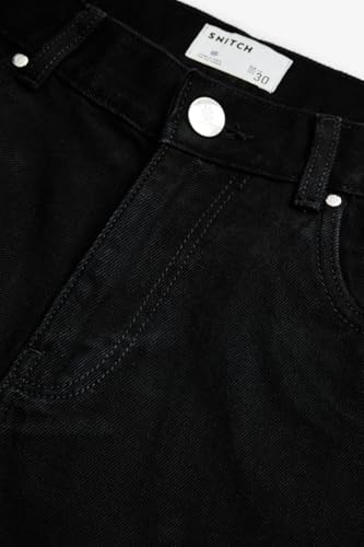 Image of SNITCH Men Jeans Streetwear | Balloon Fit Mid Rise & Acid Wash Design | 100% Cotton Breathable Fabric & Wide Leg Style for Urban Explorer & Casual Everyday Outings