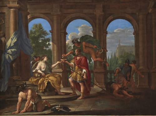 Toile Circé et Ulysse de Filippo Lauri tableau décoration maison 60x90cm