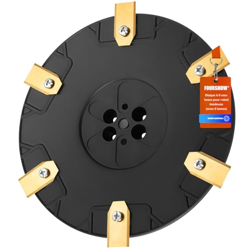 Cuchillos para robot cortacésped + 6 cuchillas de repuesto, disco giratorio compatible con Gardena Sileno Minimo/Flymo EasiLife Go, diámetro de 180 mm